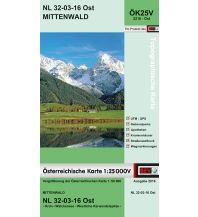 Wanderkarten BEV-Karte 2216-Ost, Mittenwald 1:25.000 BEV – Bundesamt für Eich- und Vermessungswesen