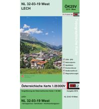 Wanderkarten Vorarlberg BEV-Karte 2219-West, Lech 1:25.000 BEV – Bundesamt für Eich- und Vermessungswesen
