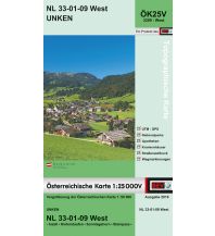 Wanderkarten Salzburg BEV-Karte 3209-West, Unken 1:25.000 BEV – Bundesamt für Eich- und Vermessungswesen