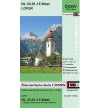 Wanderkarten Salzburg BEV-Karte 3215-West, Lofer 1:25.000 BEV – Bundesamt für Eich- und Vermessungswesen