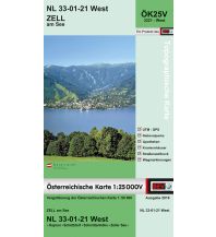 Wanderkarten Salzburg BEV-Karte 3221-West, Zell am See 1:25.000 BEV – Bundesamt für Eich- und Vermessungswesen