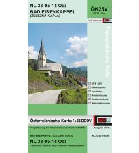 Wanderkarten Kärnten BEV-Karte 4114-Ost, Bad Eisenkappel/Železna Kapla 1:25.000 BEV – Bundesamt für Eich- und Vermessungswesen