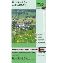 Wanderkarten Vorarlberg BEV-Karte 1218-Ost, Andelsbuch 1:25.000 BEV – Bundesamt für Eich- und Vermessungswesen