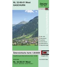 Wanderkarten Vorarlberg BEV-Karte 2101-West, Gaschurn 1:25.000 BEV – Bundesamt für Eich- und Vermessungswesen