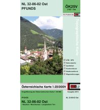 Wanderkarten Tirol BEV-Karte 2102-Ost, Pfunds 1:25.000 BEV – Bundesamt für Eich- und Vermessungswesen