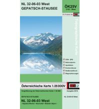 Wanderkarten Tirol BEV-Karte 2103-West, Gepatsch-Stausee 1:25.000 BEV – Bundesamt für Eich- und Vermessungswesen