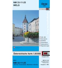 Hiking Maps Upper Austria BEV-Karte 4325, Wels 1:50.000 BEV – Bundesamt für Eich- und Vermessungswesen