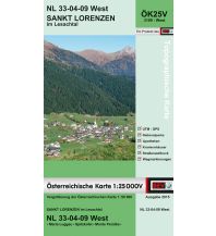 Wanderkarten Tirol BEV-Karte 3109-West, St. Lorenzen im Lesachtal 1:25.000 BEV – Bundesamt für Eich- und Vermessungswesen