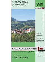 Wanderkarten Vorarlberg BEV-Karte 2213-West, Sibratsgfäll 1:25.000 BEV – Bundesamt für Eich- und Vermessungswesen