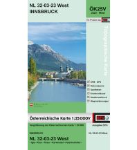 Wanderkarten Tirol BEV-Karte 2223-West, Innsbruck 1:25.000 BEV – Bundesamt für Eich- und Vermessungswesen