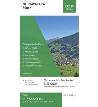 Hiking Maps Tyrol BEV-Karte 2224-Ost, Fügen 1:25.000 BEV – Bundesamt für Eich- und Vermessungswesen