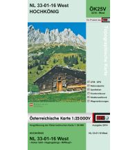 Wanderkarten Salzburg BEV-Karte 3216-West, Hochkönig 1:25.000 BEV – Bundesamt für Eich- und Vermessungswesen