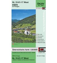 Wanderkarten Salzburg BEV-Karte 3217-West, Eben im Pongau 1:25.000 BEV – Bundesamt für Eich- und Vermessungswesen