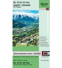 Wanderkarten Salzburg BEV-Karte 3222-Ost, Sankt Johann im Pongau 1:25.000 BEV – Bundesamt für Eich- und Vermessungswesen