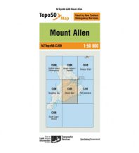 Hiking Maps New Zealand LINZ Map CJ09, Mount Allen 1:50.000 Infomap Department of Survey and Landinformation New Zealand