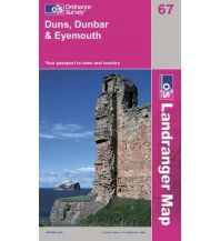 Wanderkarten Britische Inseln 067 Duns, Dunbar & Eyemouth Ordnance Survey UK