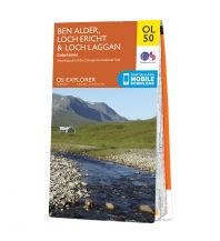 Hiking Maps Wales OS Leisure Explorer Map OL 50, Ben Alder, Loch Ericht & Loch Laggan 1:25.000 Ordnance Survey UK