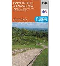 Wanderkarten England OS Explorer Map 190, Malvern Hills, Bredon Hills 1:25.000 Ordnance Survey UK