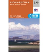 Hiking Maps Scotland OS Explorer Map 390, Ardnamurchan, Moidart, Sunart & Loch Sheil 1:25.000 Ordnance Survey UK