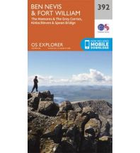 Hiking Maps Scotland OS Explorer Map 392, Ben Nevis & Fort William 1:25.000 Ordnance Survey UK