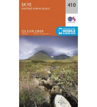 Hiking Maps Scotland OS Explorer Map 410 Großbritannien - Skye - Portree & Bracadale 1:25.000 Ordnance Survey UK