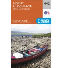 Hiking Maps Scotland OS Explorer Map 442, Assynt & Lochinver 1:25.000 Ordnance Survey UK