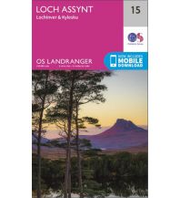 Hiking Maps Scotland OS Landranger Map 15, Loch Assynt, Lochinver & Kylesku 1:50.000 Ordnance Survey UK