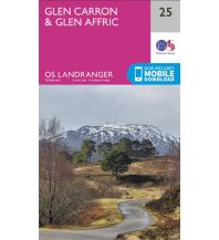Hiking Maps Scotland OS Landranger Map 25, Glen Carron & Glen Affric 1:50.000 Ordnance Survey UK