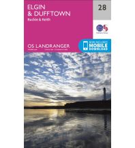 Hiking Maps OS Landranger 28 Großbritannien - Elgin & Dufftwon (Buckie & Keith) 1:50.000 Ordnance Survey UK