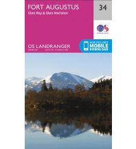 Wanderkarten Schottland OS Landranger Map 34, Fort Augustus, Glen Albyn & Glen Roy 1:50.000 Ordnance Survey UK