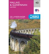 Hiking Maps Scotland OS Landranger Map 40, Mallaig & Glenfinnan 1:50.000 Ordnance Survey UK