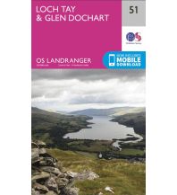 Wanderkarten Schottland OS Landranger Map 51, Loch Tay & Glen Dochart 1:50.000 Ordnance Survey UK