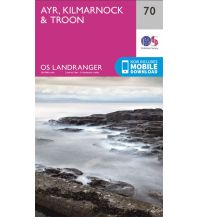 Wanderkarten Schottland OS Landranger Map 70 Großbritannien - Ayr, Kilmarnock & Troon 1:50.00 Ordnance Survey UK
