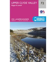 Hiking Maps Britain OS Landranger Map 72 Großbritannien - Upper Clyde Valley 1:50.000 Ordnance Survey UK