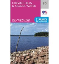 Hiking Maps Britain OS Landranger Map 80 Großbritannien - Cheviot Hills & Kielder Water 1:50.000 Ordnance Survey UK