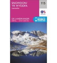 Wanderkarten Wales OS Landranger Map 115, Snowdon/Yr Wyddfa 1:50.000 Ordnance Survey UK
