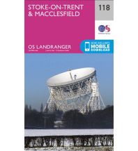 Hiking Maps Britain OS Landranger Map 118 Großbritannien - Stoke-on-Trent & Macclesfield 1:50.000 Ordnance Survey UK