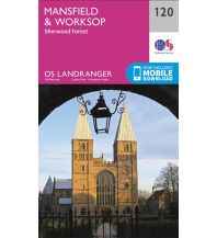 Wanderkarten Britische Inseln OS Landranger Map 120 Großbritannien - Mansfield & Worksop 1:50.000 Ordnance Survey UK