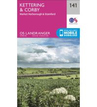 Wanderkarten Britische Inseln OS Landranger Map 141 Großbritannien - Kettering & Corby 1:50.000 Ordnance Survey UK