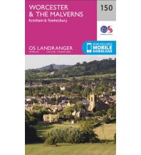 Wanderkarten Britische Inseln OS Landranger Map 150 Großbritannien - Worcester & The Malverns 1:50.000 Ordnance Survey UK