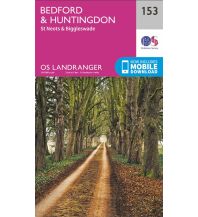 Hiking Maps Britain OS Landranger Map 153 Großbritannien - Badford & Huntingdon 1:50.000 Ordnance Survey UK