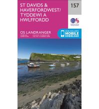 Hiking Maps Wales OS Landranger Map 157, St Davids & Haverfordwest 1:50.000 Ordnance Survey UK