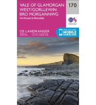 Hiking Maps Wales OS Landranger Map 170 Großbritannien - Vale of Glamorgan West 1:50.000 Ordnance Survey UK