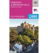 Hiking Maps Britain OS Landranger 181 Großbritannien - Minehead & Brendon Hills 1:50.000 Ordnance Survey UK