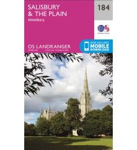 Hiking Maps OS Landranger Map 184 Großbritannien - Salisbury & The Plain 1:50.000 Ordnance Survey UK