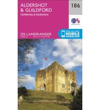 Hiking Maps Britain OS Landranger Map 186 Großbritannien - Aldershot & Guildford 1:50.000 Ordnance Survey UK