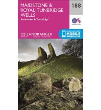 Hiking Maps Britain OS Landranger Map 188 Großbritannien - Maidstone & Royal Tunbridge Wells 1:50.000 Ordnance Survey UK