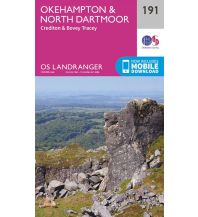 Wanderkarten England OS Landranger Map 191, Okehampton & North Dartmoor 1:50.000 Ordnance Survey UK