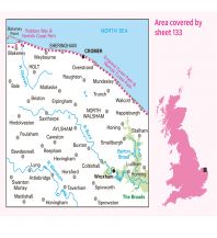 Wanderkarten England OS Landranger Map 133, North East Norfolk 1:50.000 Ordnance Survey UK