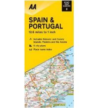 Straßenkarten AA Road Map - Spain (Spanien) & Portugal 1:800.000 AA Publishing